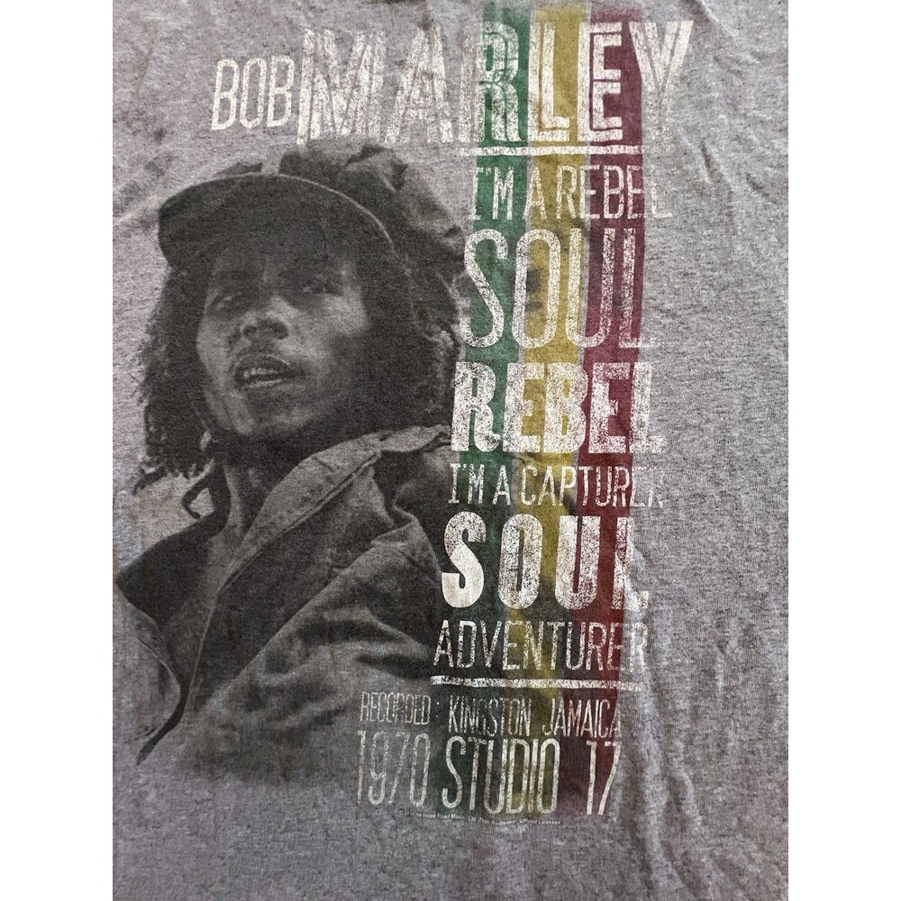 Bob Marley Soul Rebel Zion Graphic T-Shirt Studio 17 Kingston Jamaica Size 2X